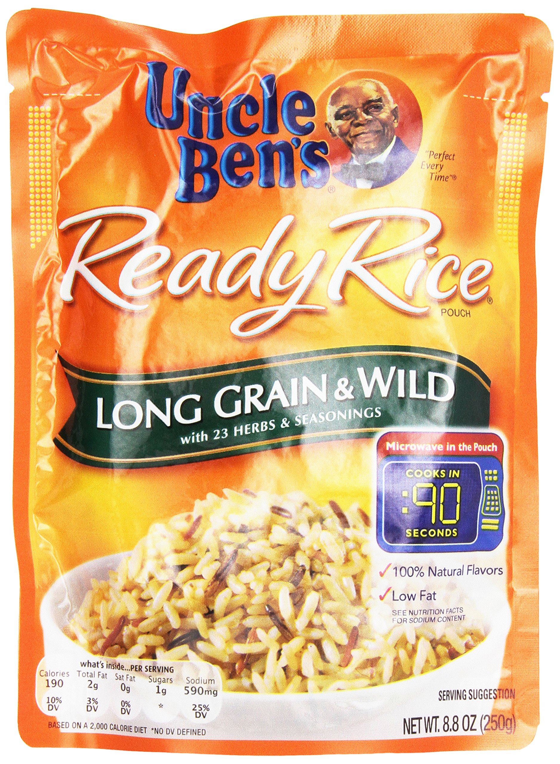 Galleon Uncle Ben's Ready Rice, Long Grain & Wild Rice, 8.8 Oz