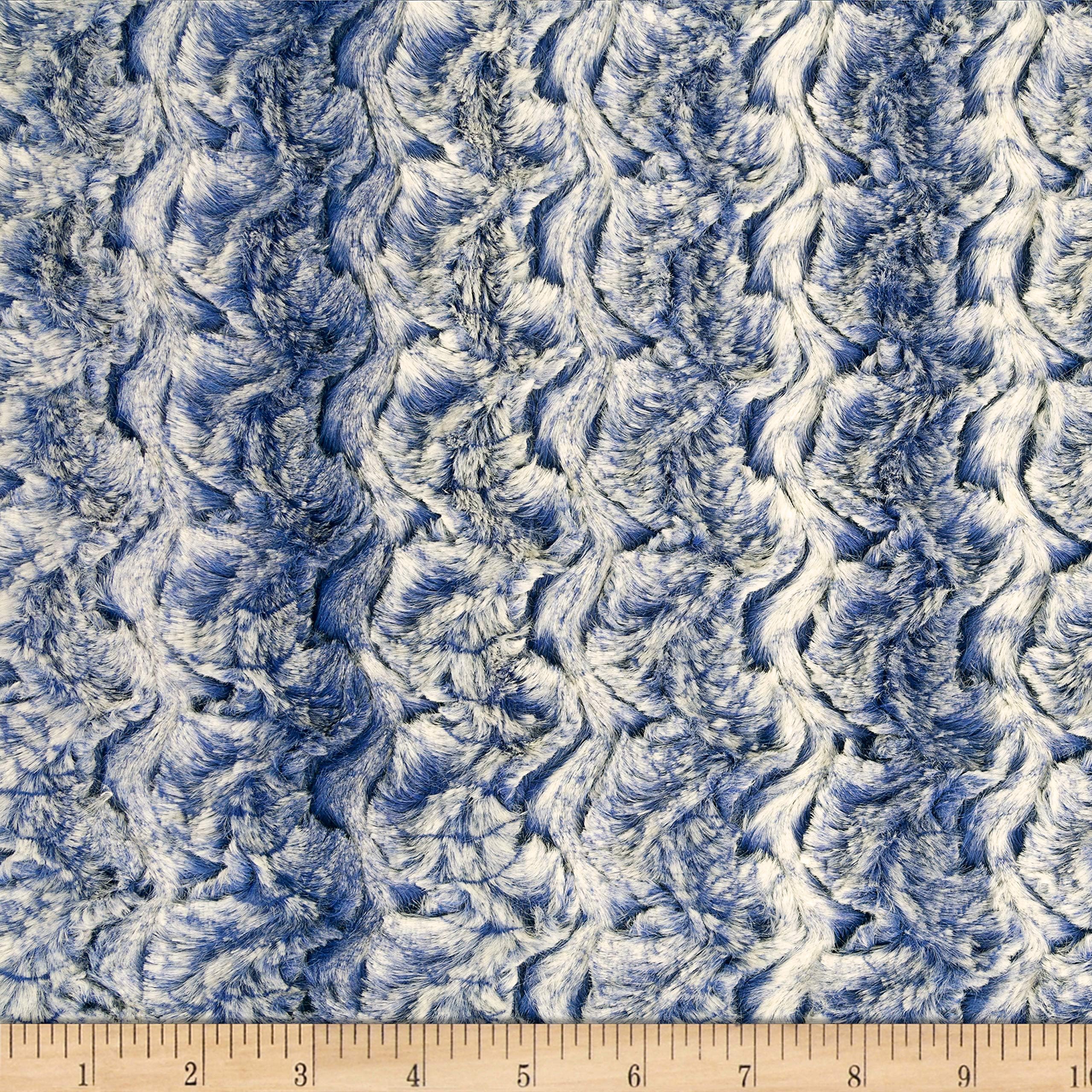 Shannon Minky Luxe Cuddle Paloma True Blue, Fabric by the Yard