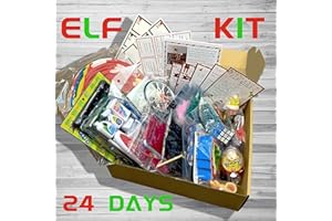 PASTARD 24 Day Christmas Elf Kit 2025 Elf Activities, Miniature Elf Props, Elf Accessories, Elf Mischief, Christmas Activities elf kit Countdown Gift