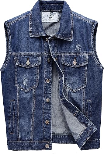 black jean jacket vest