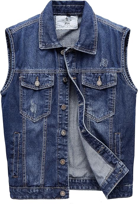 men's denim vest