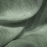Fabrimuse 57" Soft Viscose Nylon Linen Fabric by The Yard - Natural Slub Fabric for Clothing, 155 GSM - Ideas for Spring Summer Fashion, Home Decor&amp;Craft Sewing Fabric (17# Sage Green, 1 Yard)