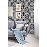Coloritto Peel and Stick Geometric Wallpaper | Self Adhesive Art Deco Wallpaper | Abstract Pattern (24" W x 96" H Inches)