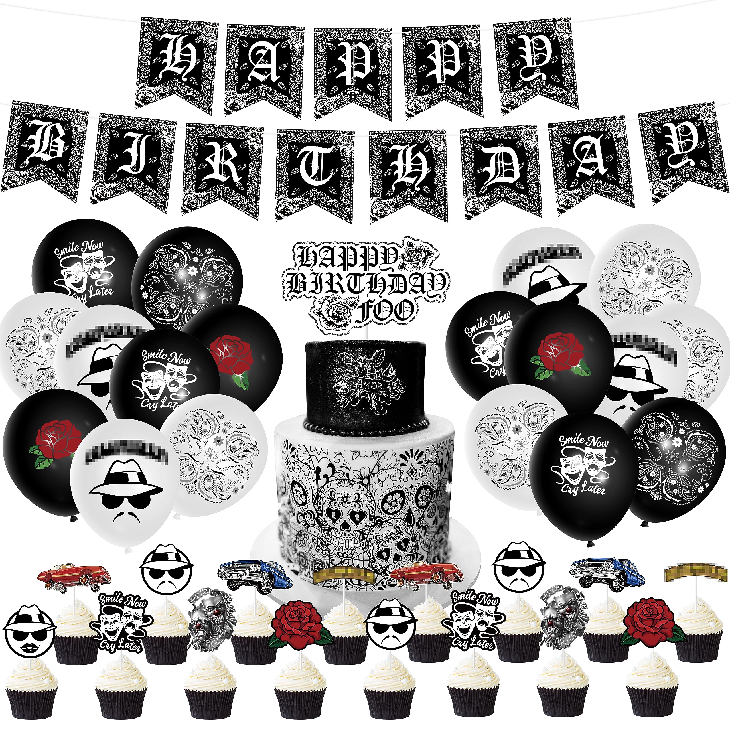 Wood Homing 51PCS Cholo Birthday Party Decorations, Early 2000s Party