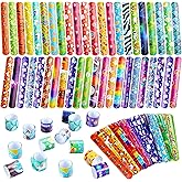 JOYIN 288 Pcs Valentine Slap Bracelets for Kids, Bulk Wristbands with Animals, Friendship, Heart, Galaxy, Party Favors, Classroom Prizes Birthday Exchanging Gifts, Goodie Bag Stuffers