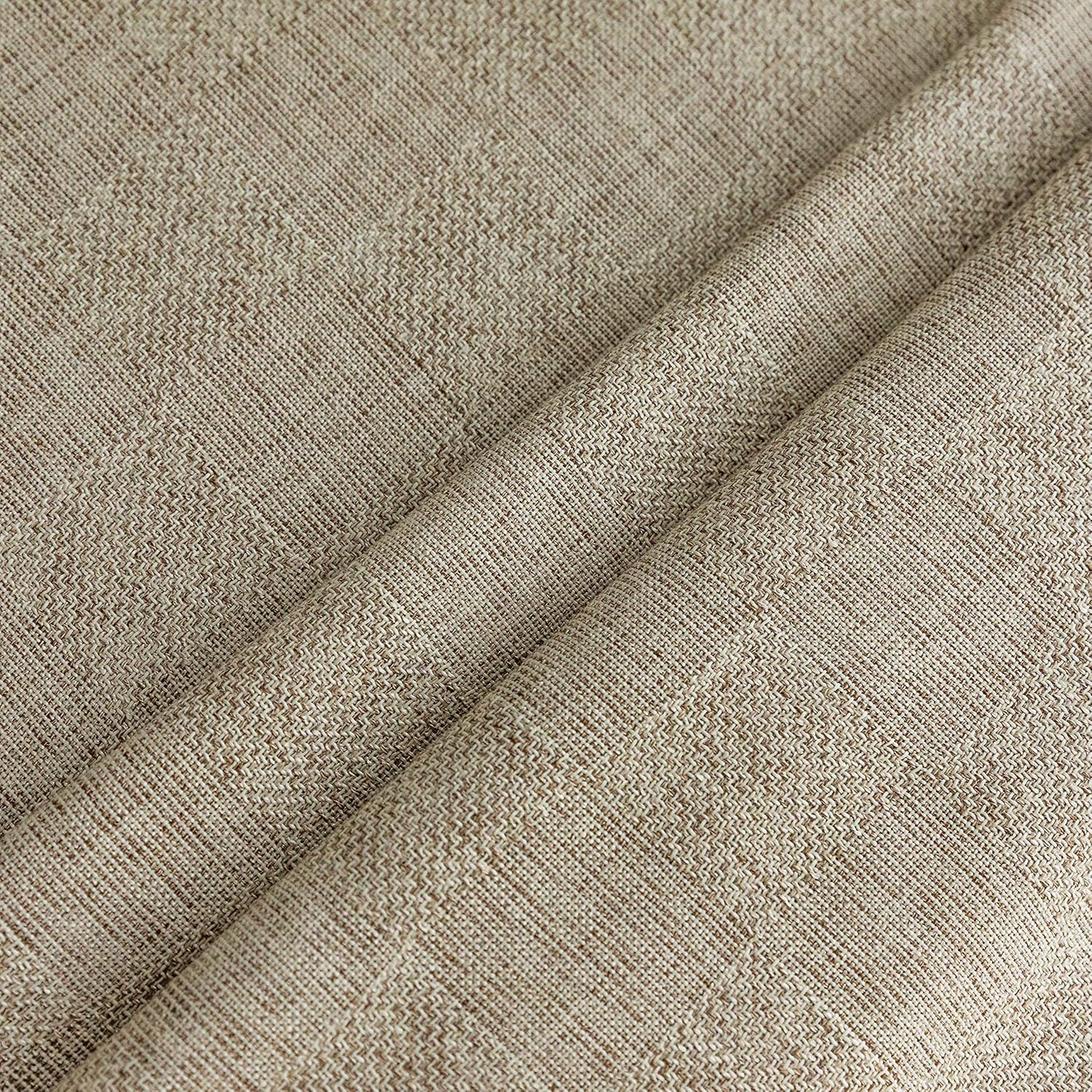 Home Brilliant Tablecloth Solid Soft Linen Farmhouse Checker Table Covers for Party Kitchen Indoor Outdoor Table Clothes for Dining Table, 52x86 inch, Natural: Furniture & Decor