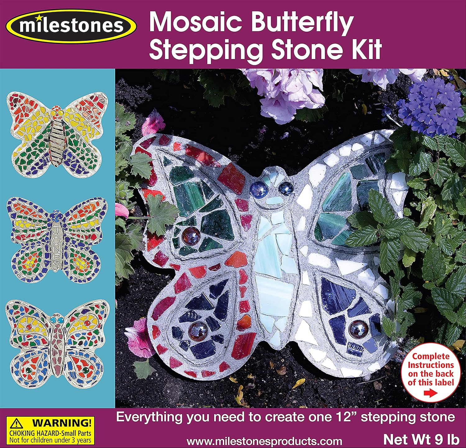 Hardscaping Materials - Midwest Products Mosaic Butterfly Stepping Stone Kit