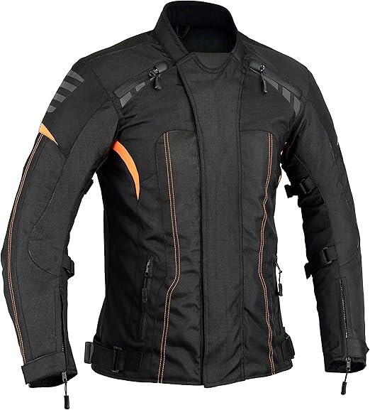 Orange Motorbike Protection Jacket Waterproof Removable Thermal Amazon