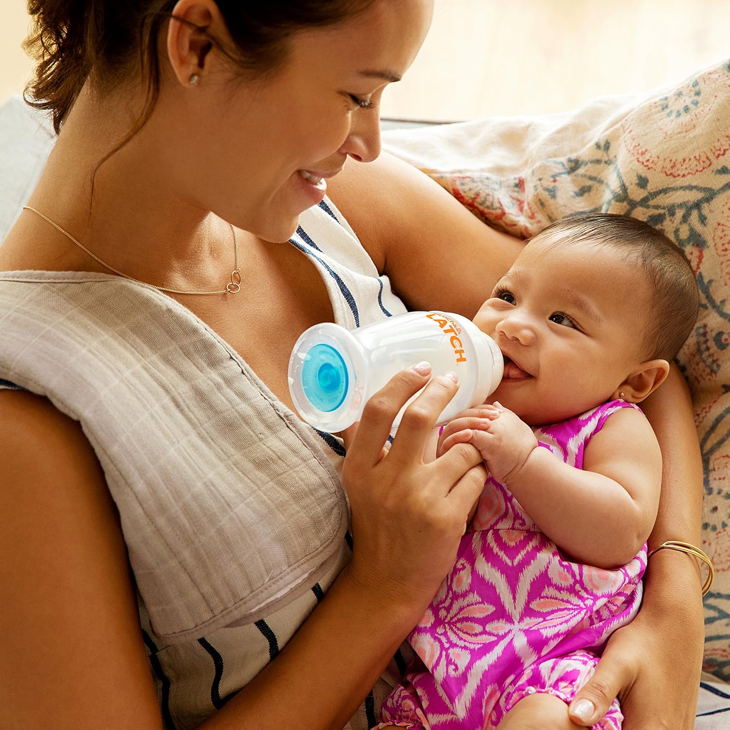 Munchkin Latch Anti-Colic Baby Bottle with Ultra Flexible Breast-like Nipple, BPA Free, 8 Ounce, 3 Pack : Baby
