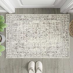 PureCozy Taupe Area Rug 2x3 Entryway Rug Kitchen