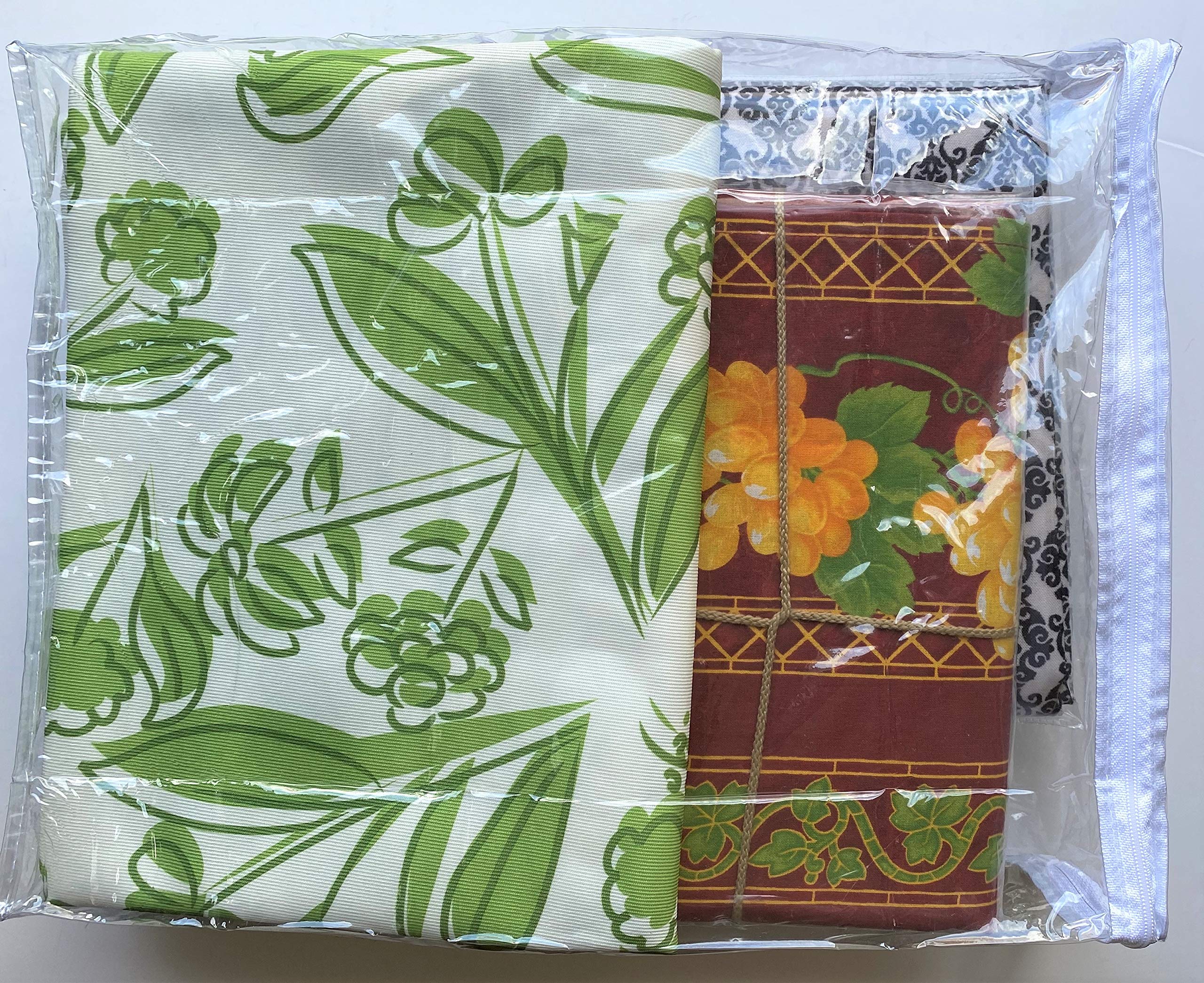 Clear Vinyl Zippered Clothes Storage Bags Set of 10, 12.5 x 15.5 x 4 inches, AK Plastics by AntiqueKitchen