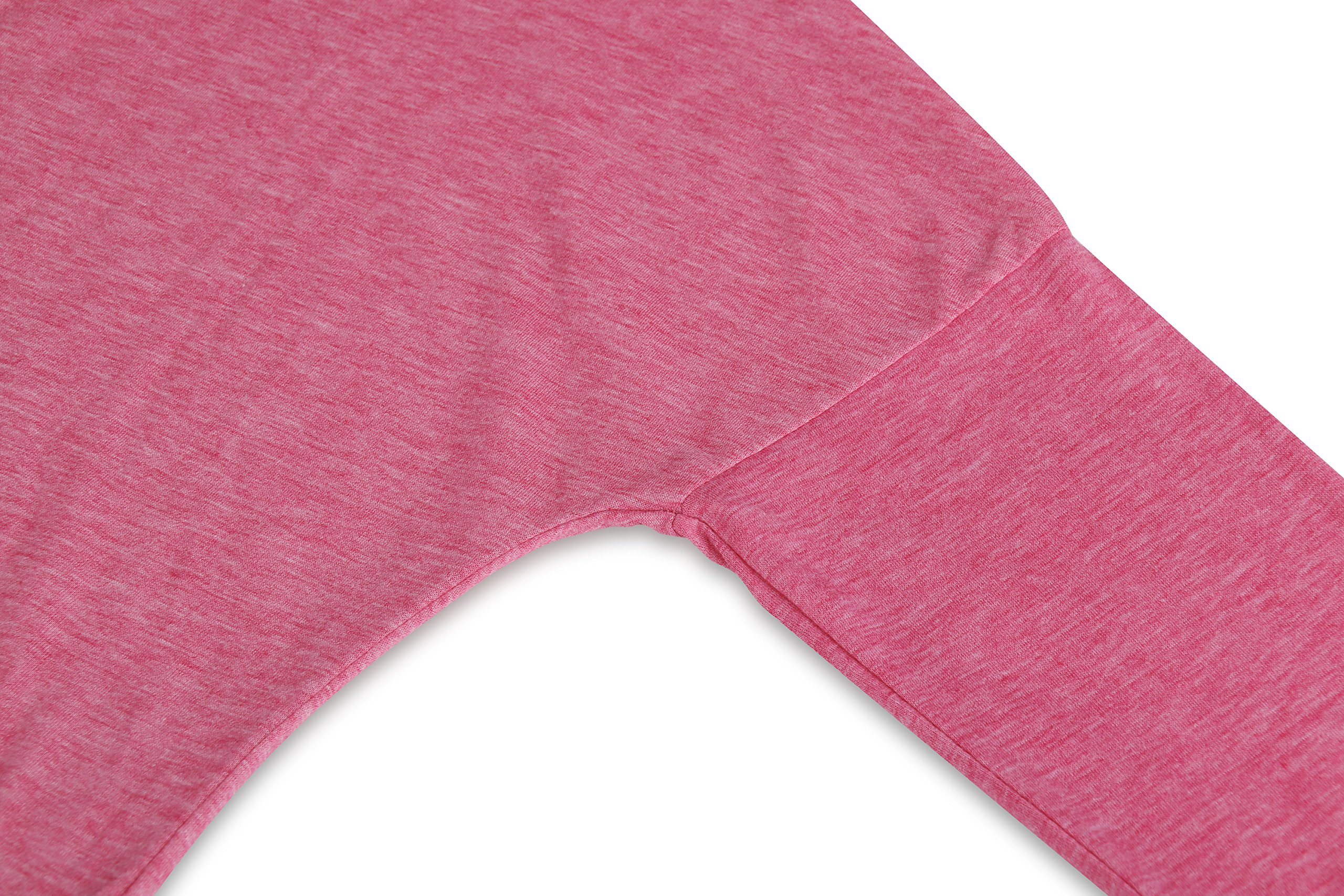 Juniors Tops Casual Long Sleeve T Shirts Buttons Decor Crew Neck Tunic Blouse Pink Large