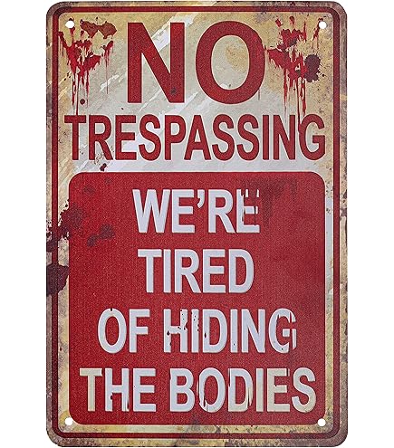 Amazon.com: Funny Halloween Decor Sign - Halloween Graveyard