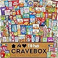 CRAVEBOX 110ct Snack Box Snacks Variety Pack for Adults - Gift Basket - Father's Day - College Back to School