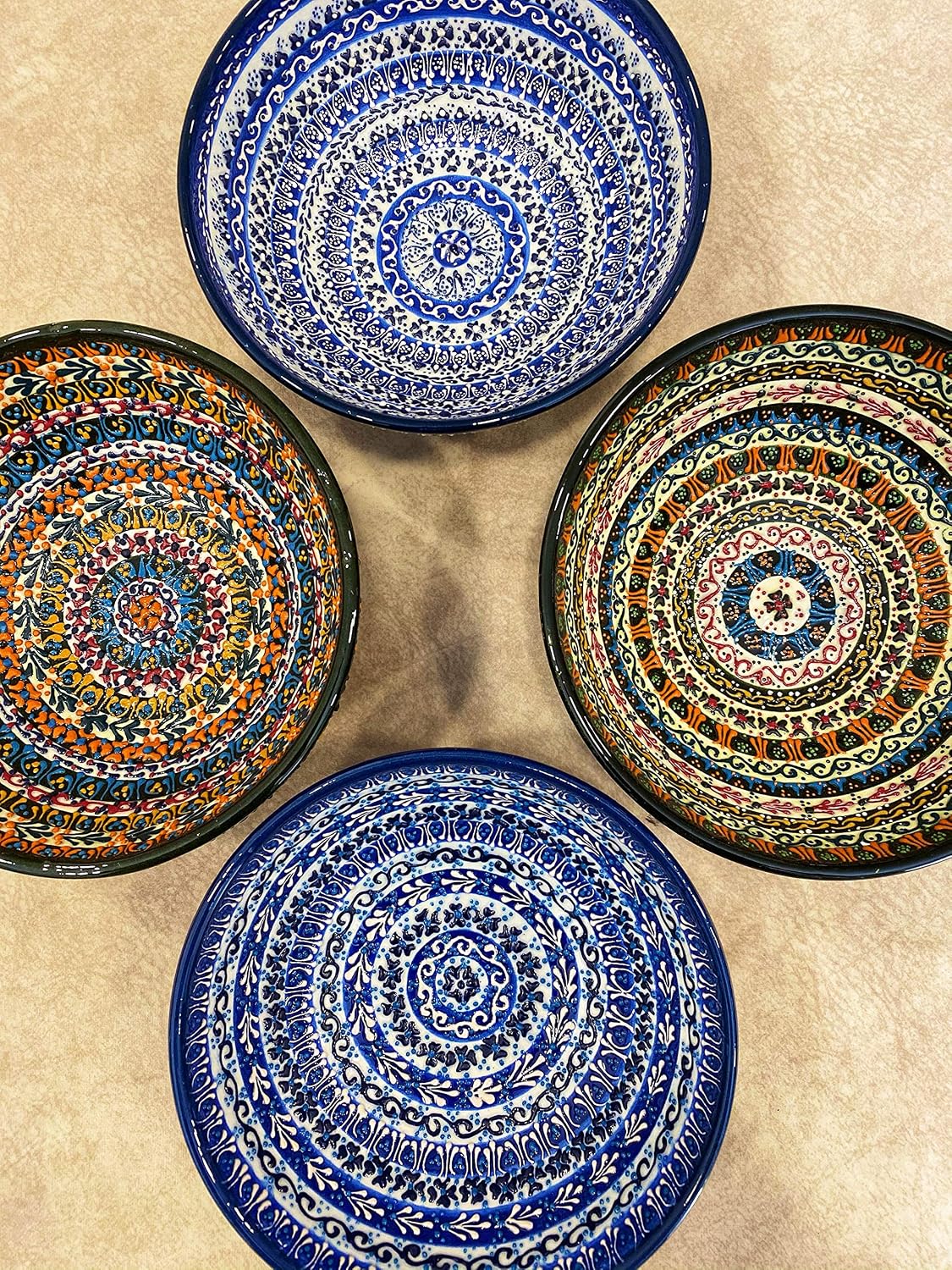 4x Turkish Ceramic Bowls Set