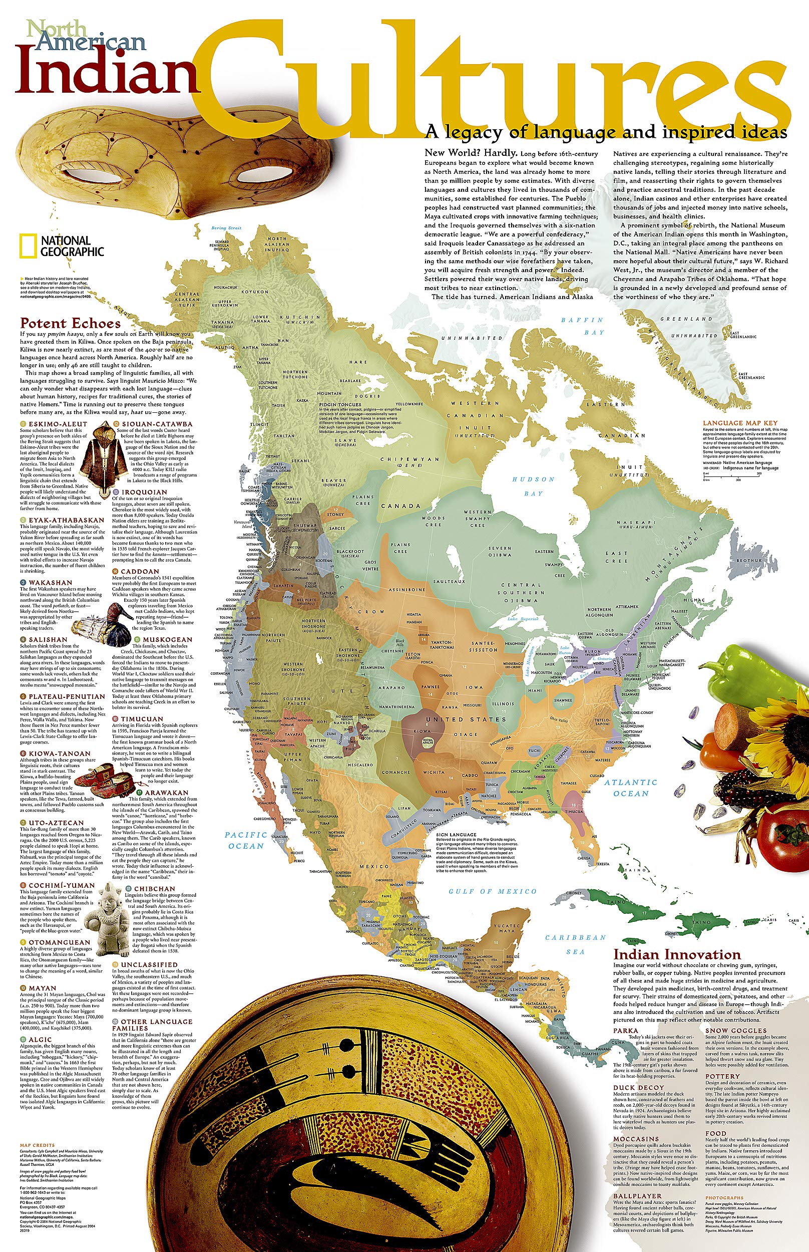 Native American Language Map National Geographic: North American Indian Cultures Wall Map (23.25 X 35.75  Inches) (National Geographic Reference Map): National Geographic Maps -  Reference: 9780792297208: Books - Amazon