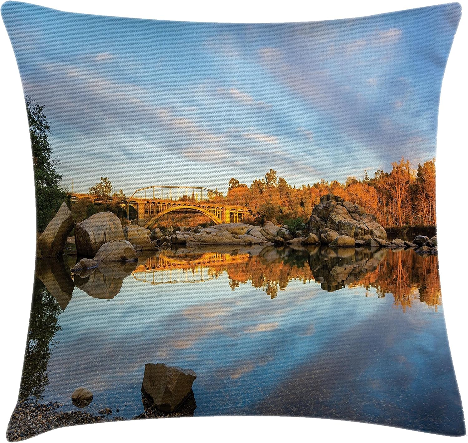 Amazon Com Lunarable Landscape Throw Pillow Cushion Cover