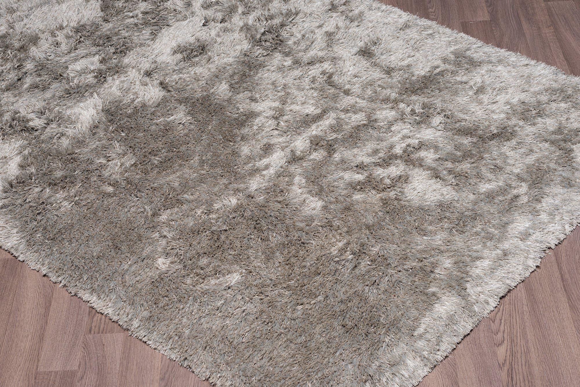 Hand Woven Super Soft Plush Shag Rug (5'x7'.6" Feet, Silver Grey)