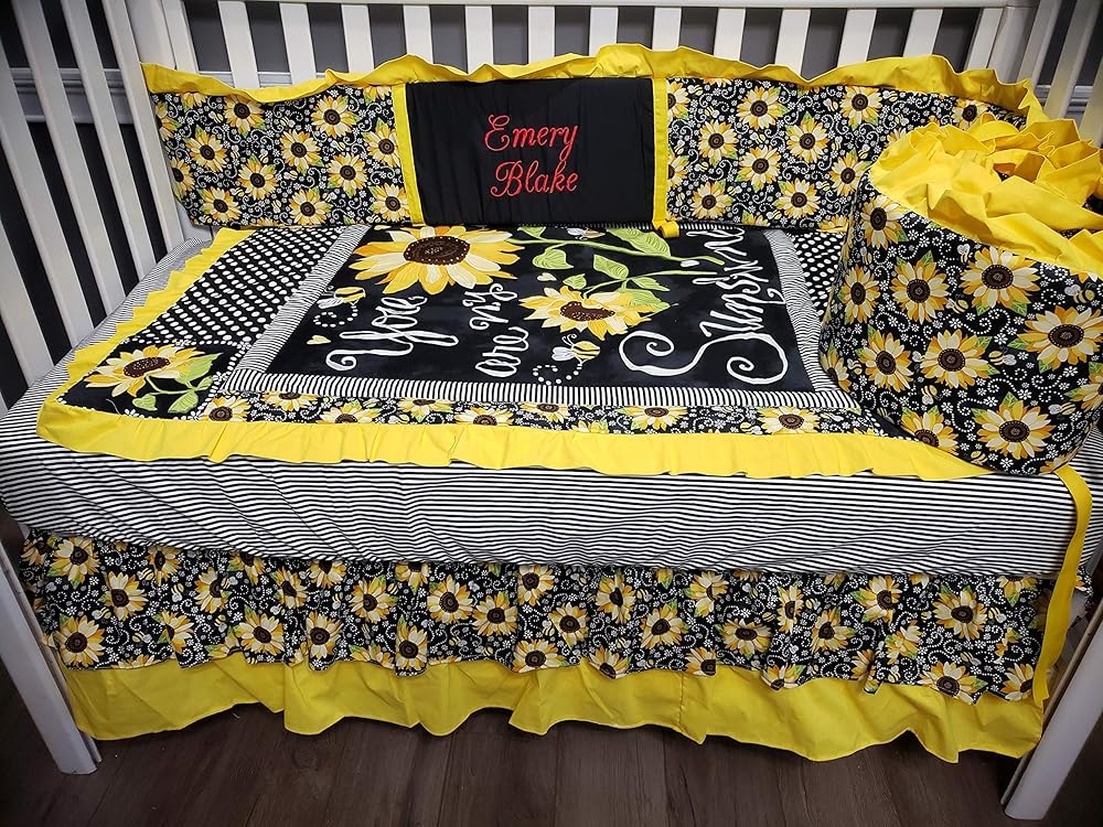 sunflower baby bedding