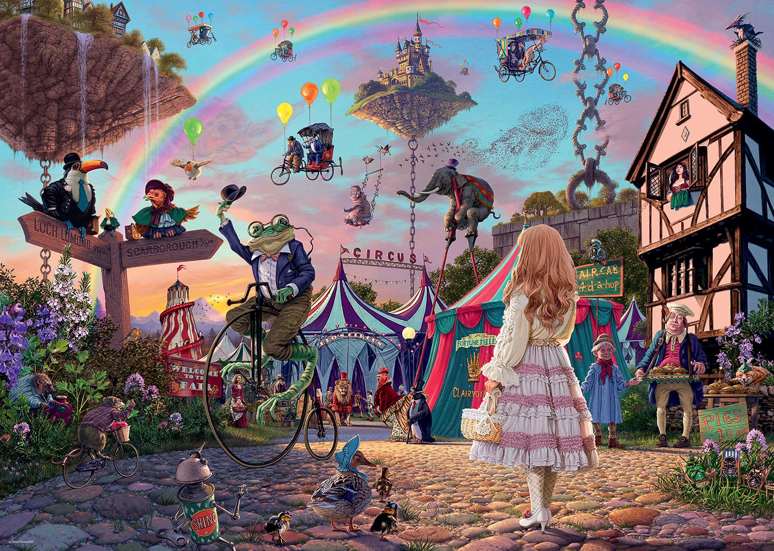 Ravensburger Look & Find No.2 Enchanted Circus 1000 Piece Mystery Jigsaw Puzzles for Adults and Kids Age 12 Years Up