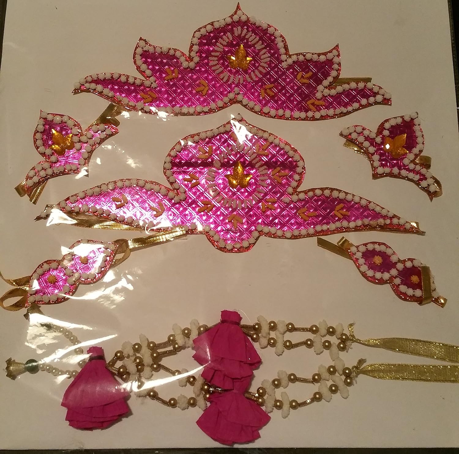 India Utsav Halwa Dagine Sugar Bead Jewelry Sankranti OranamentsHalvyache Dagine