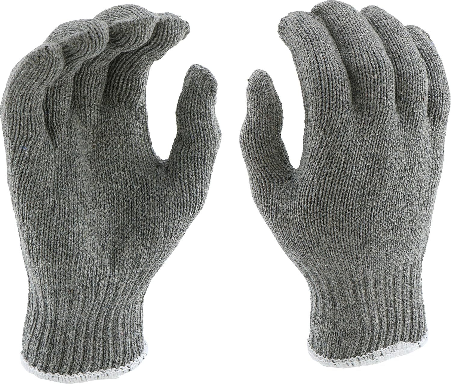 West Chester 712SG Heavy Weight String Knit Poly Cotton Gloves Grey