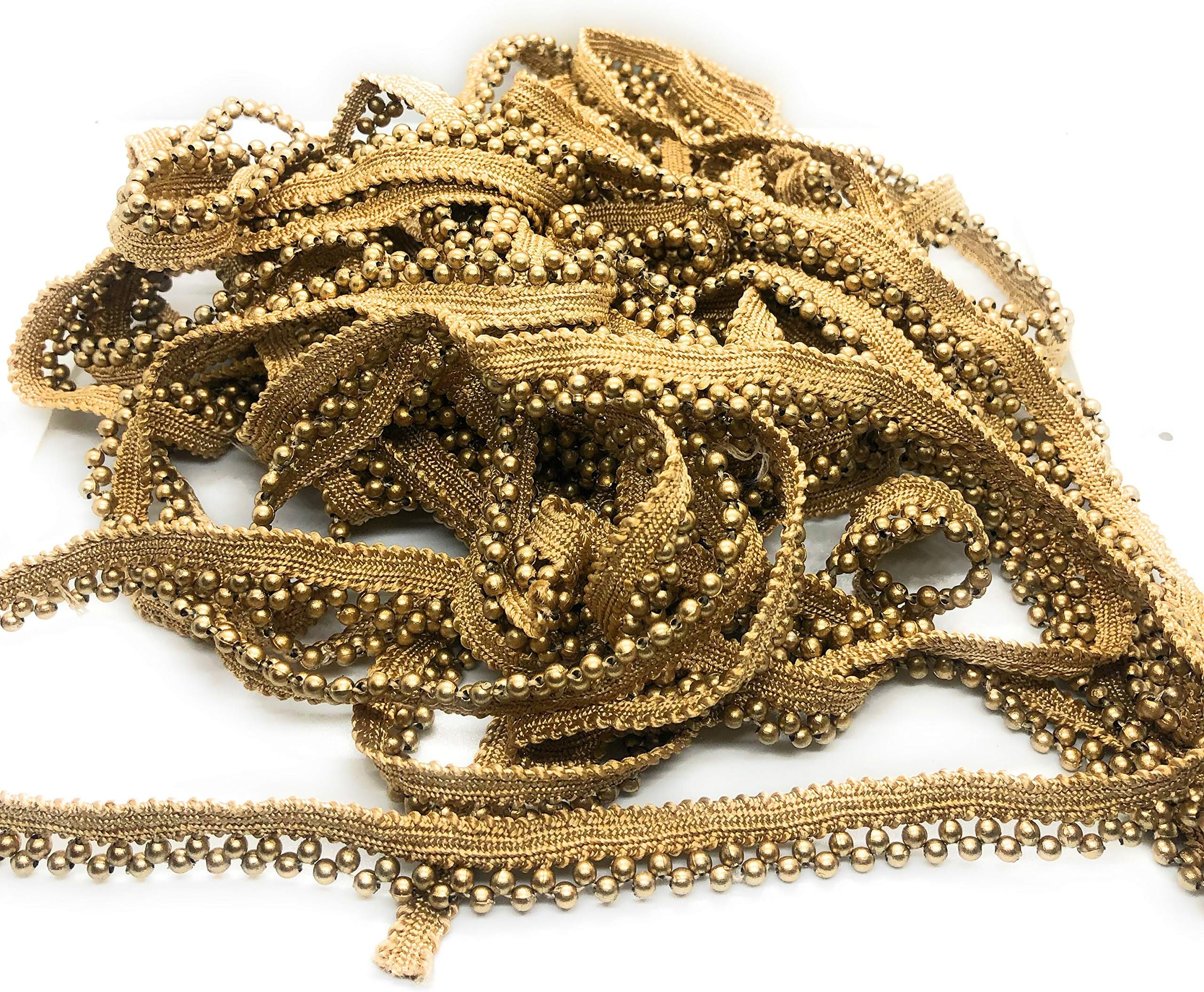 L A C E S T Y L E S, LS 9 mtr Small Pearl Laces for Dresses, Sarees, Lehenga, Suits, Bags, Decorations, Borders, Crafts and Home Décor