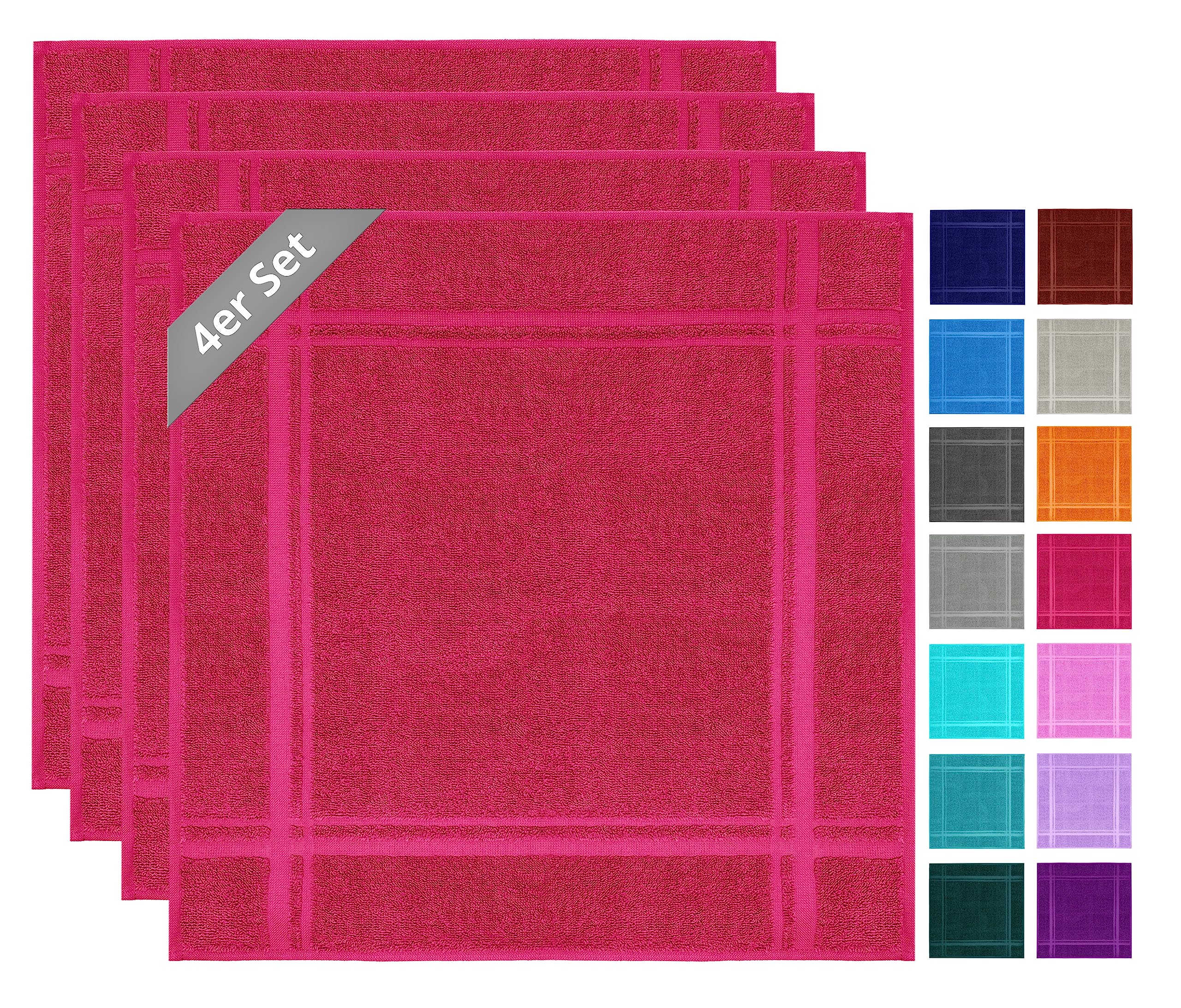 Lashuma Hand Towel Set 50 x 50 cm London Red Rhubarb