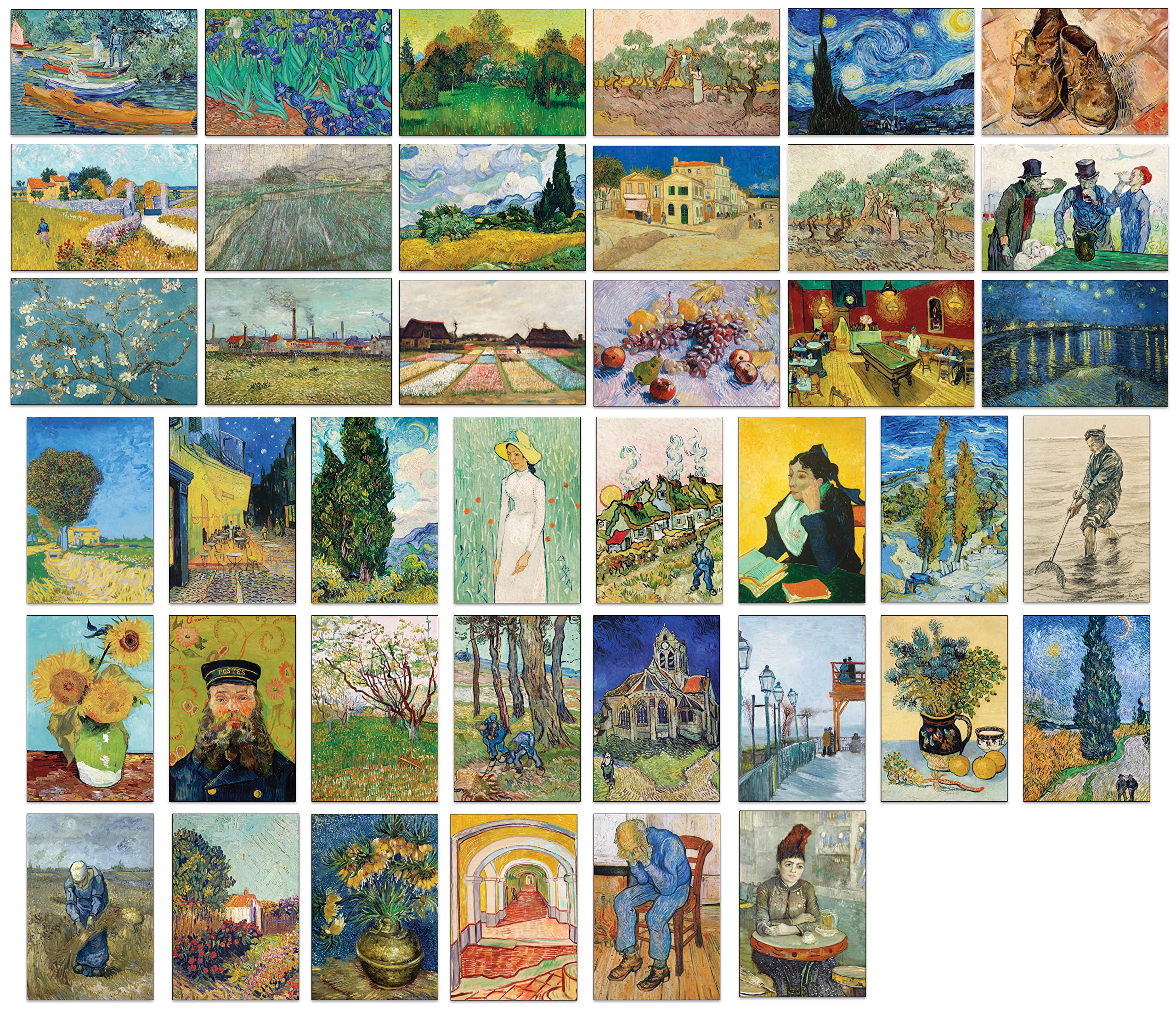 Bear and Bee 40 Different Art Print Postcards by Van Gogh Each one Unique