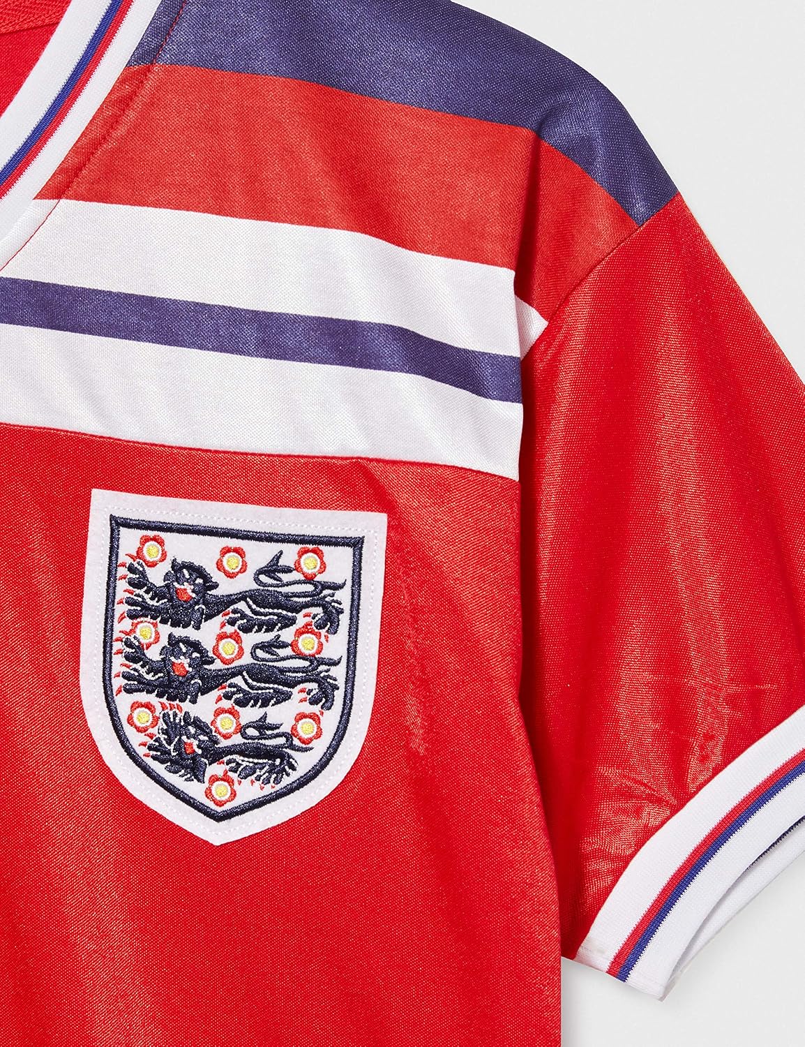 Score Draw England 1982 World Cup Finals Away Retro Shirt Red XS Cotton/Polyester - Image 4