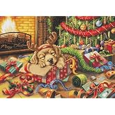 Luca-S Santa's Little Troublemaker Counted Cross-Stitch Kit | embroidery by Marussia