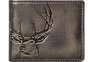 House of Jack Co. DEER Bifold Wallet for Men | Extra Capacity Two ID Windows | Full Grain Leather With Hand Burnished Finish | Multi Card Capacity | Deer Men's Wallet