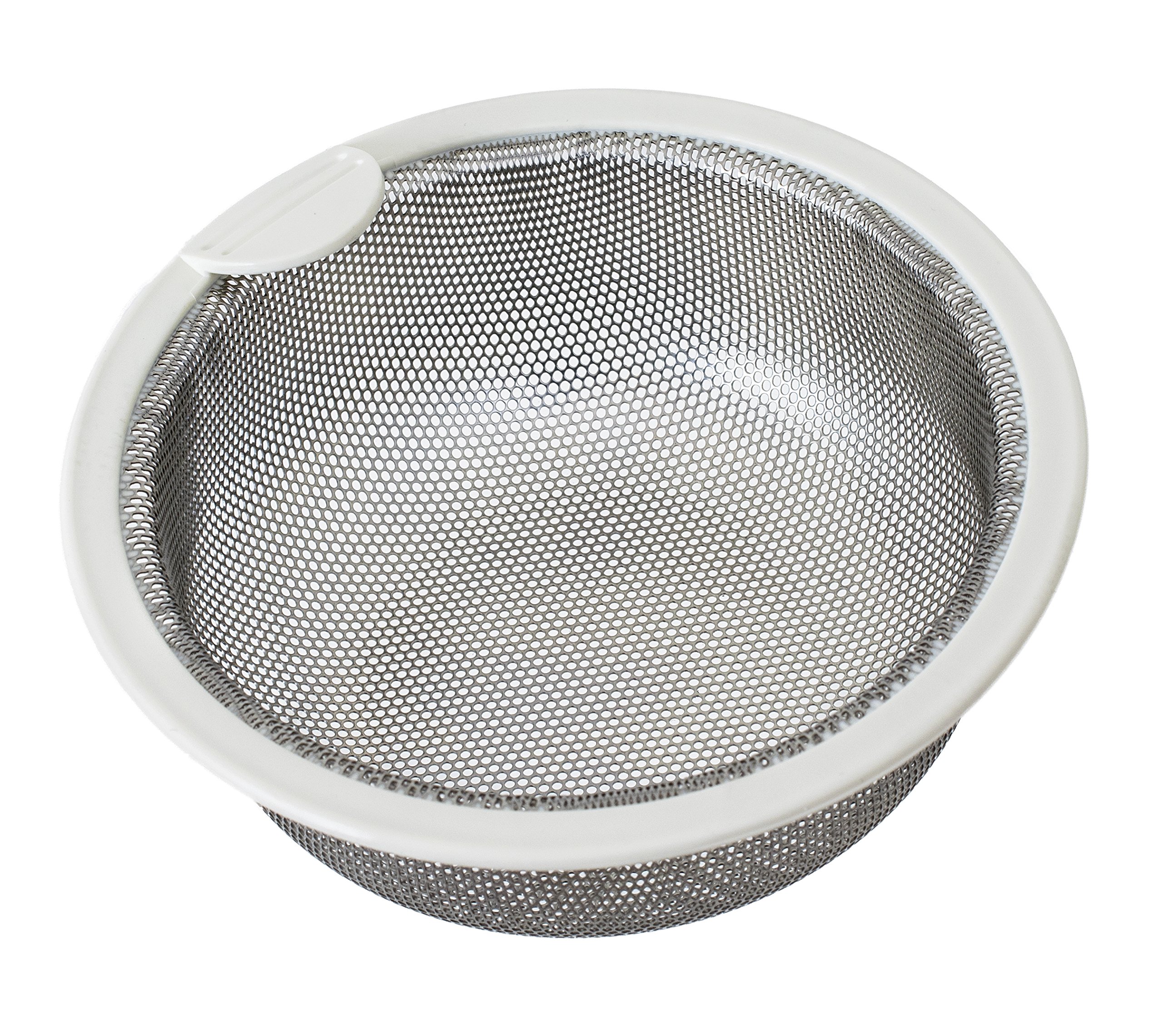 Belca 日本製 排水口 ゴミ受け 流し用ステンレス浅型ゴミカゴ 135タイプ 直径13.5×高さ5.8cm ステンレス/ホワイト SP-202T商品画像