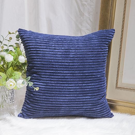 Amazon Com Home Brilliant Striped Decorative Corduroy Velvet