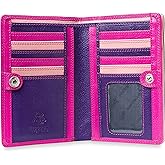 Visconti Penang RB109 Ladies Multi Colored Leather Wallet Purse 4" x 6" (Berry Multi)