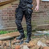 DEWALT Harrison Stretch Trouser 36W 33L Black Grey Pro Work Pants view 4