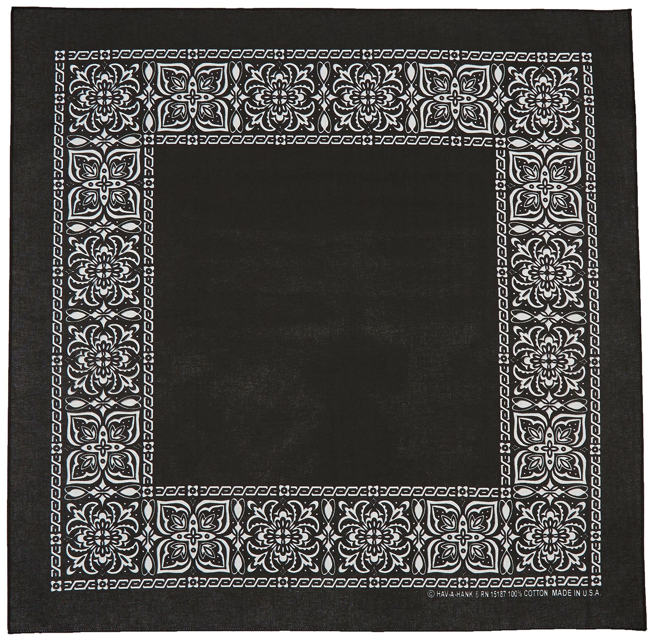 Carolina Hav A Hank Open Center Bandanna 22 Inch By 22 Inch Black Buy Online In Bermuda At Bermuda Desertcart Com Productid