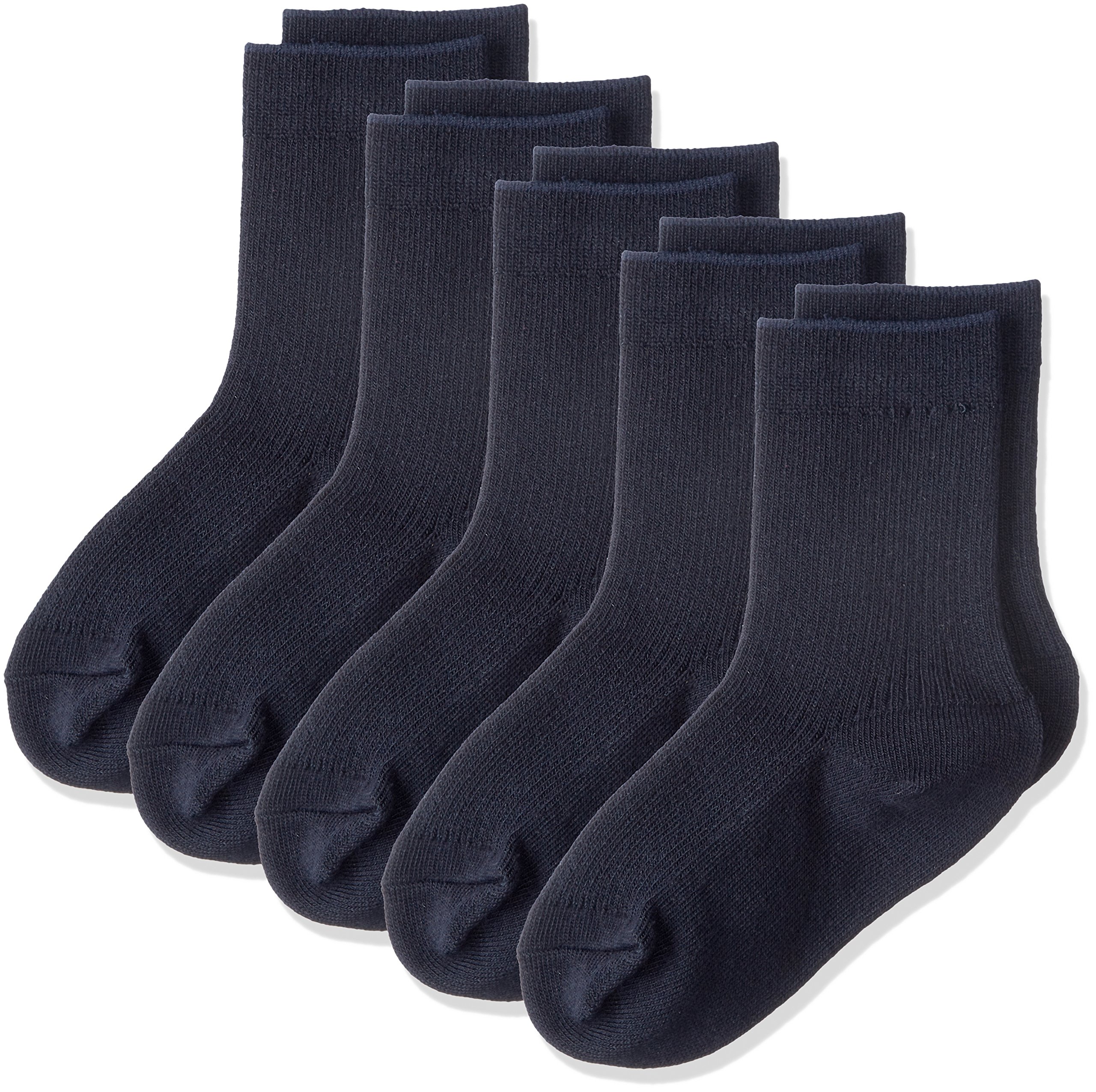 [フクスケ] スクールソックス【クルー丈】 通学 抗菌防臭 吸水速乾 5足組 ガールズ ネイビー 13(13-15cm)商品画像