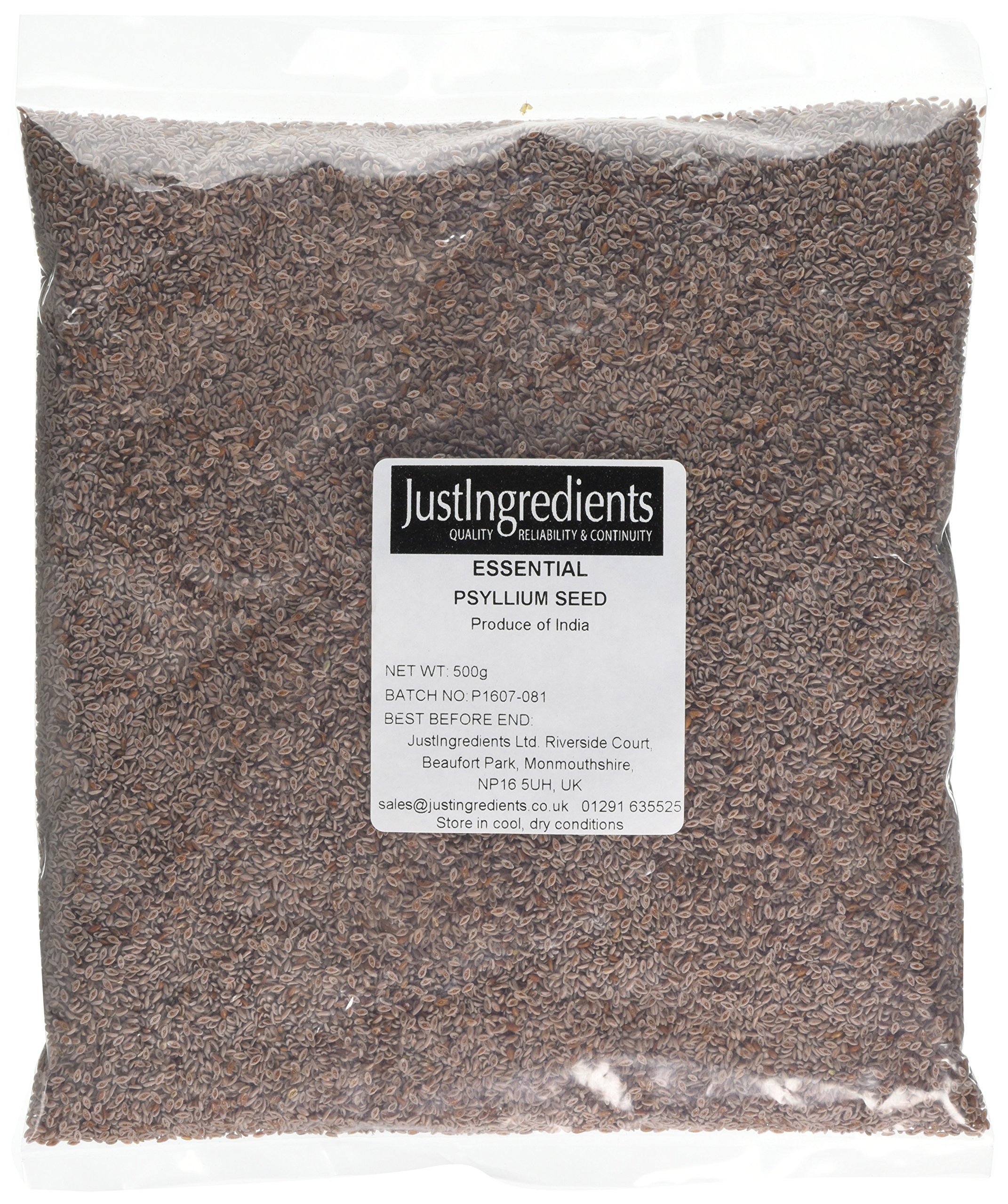 JustIngredients Essentials Psyllium Seeds 500 g (Pack of 3)