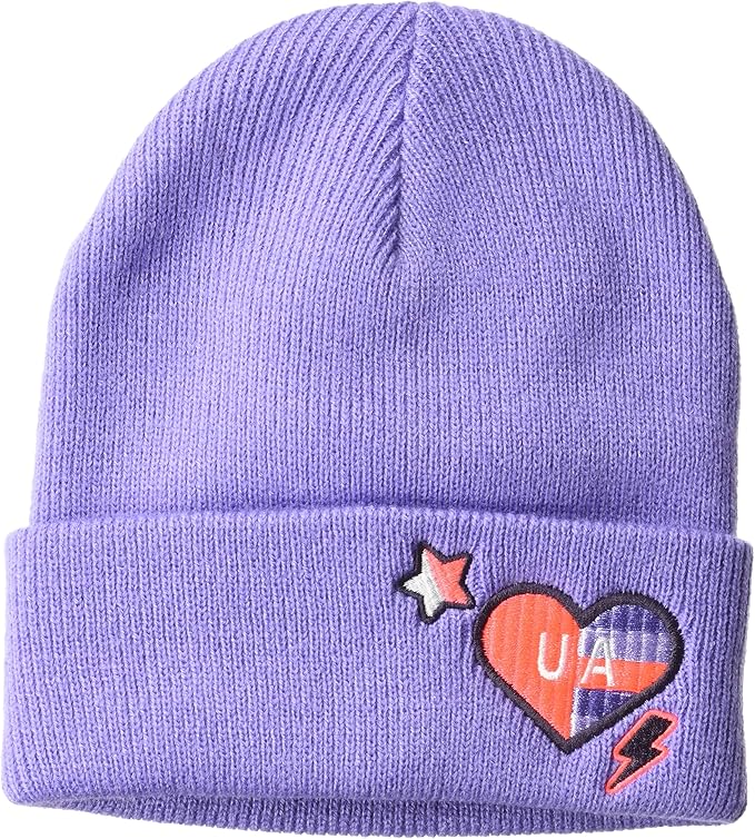 Under Armour Girl's Favorite Patch Beanie, Flight Purple (589)/Onyx