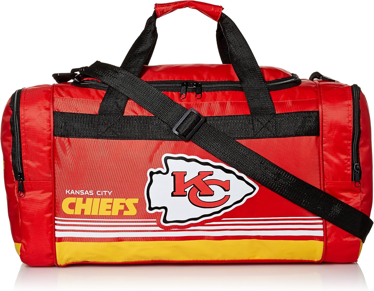 Kansas City Chiefs Medium Striped Core Duffle Bag Clothing