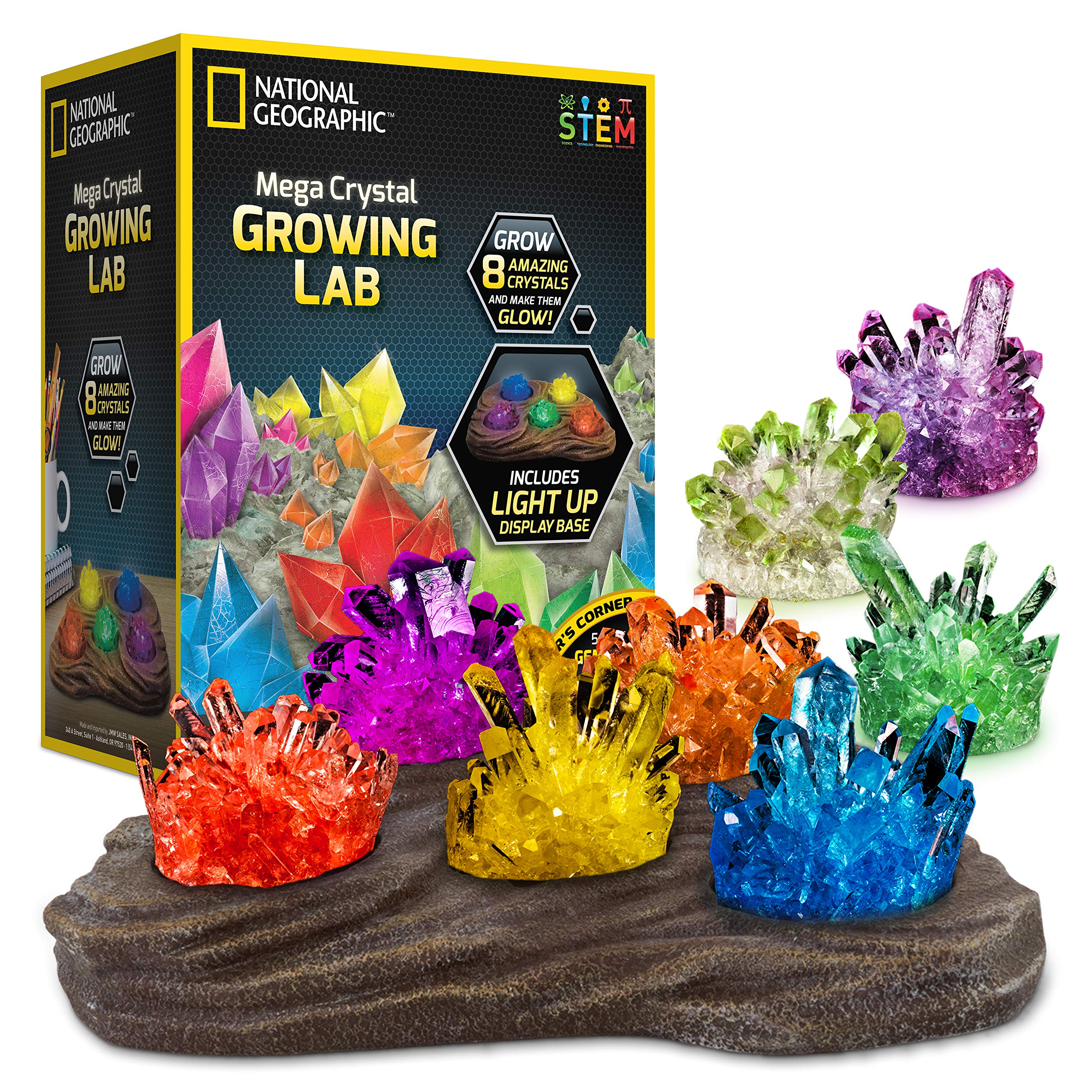 NATIONAL GEOGRAPHIC Mega Crystal Growing Lab 8 Vibrant Colored