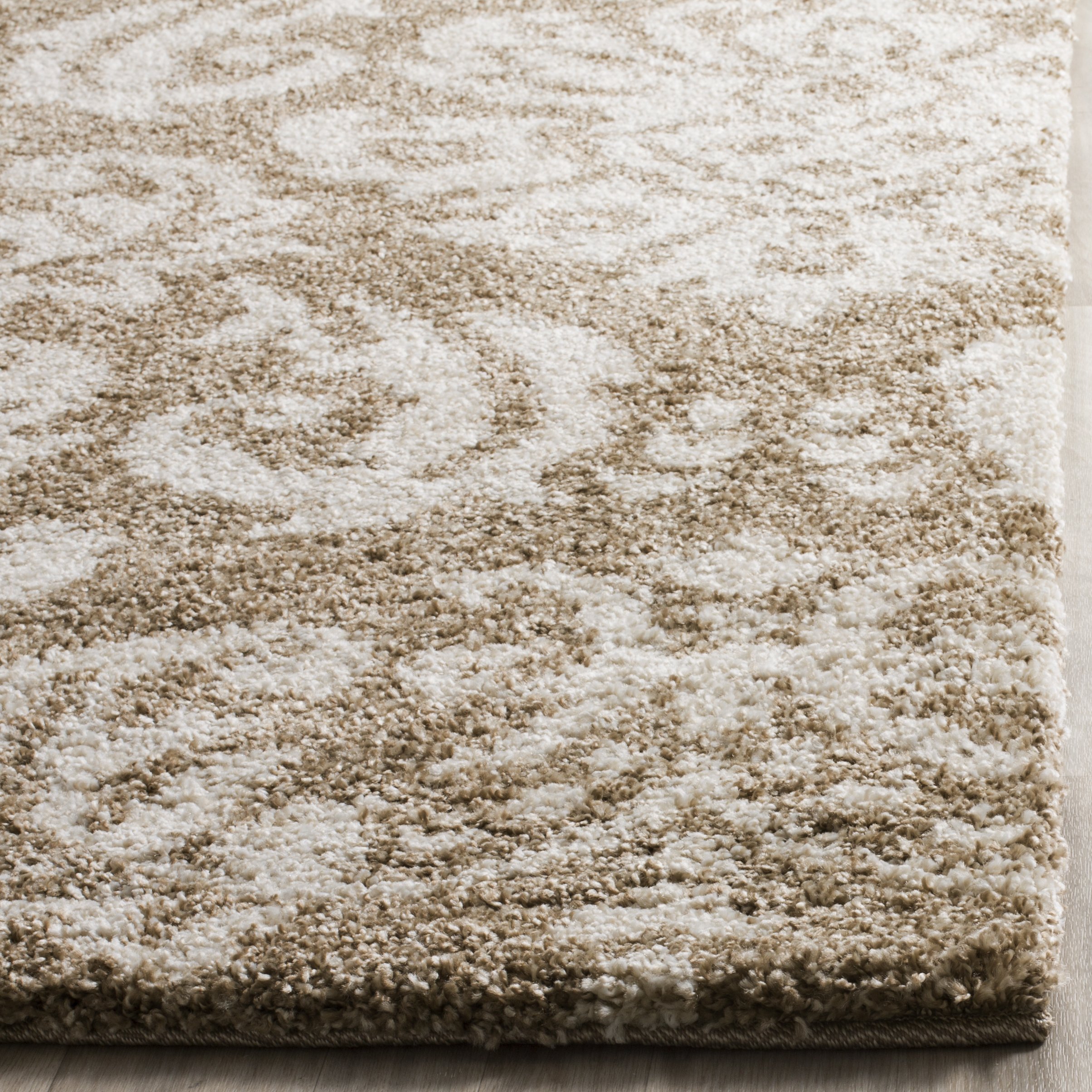Safavieh Florida Shag Collection SG4601311 Beige and Cream Area Rug (8
