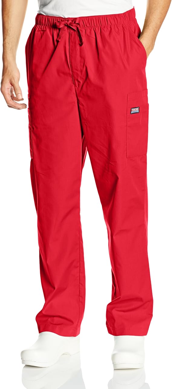 CHEROKEE Men's Originals Cargo Scrubs Pant red Medium Amazon.co.uk