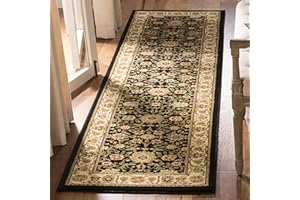 SAFAVIEH Lyndhurst Collection Runner Rug - 2'3" x 6', Black & Ivory, Traditional Oriental Design, Non-Shedding & Easy Care, Ideal for High Traffic Areas in Living Room, Bedroom (LNH212A)