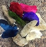 Rabbit foot keychain Real colored & natural 12