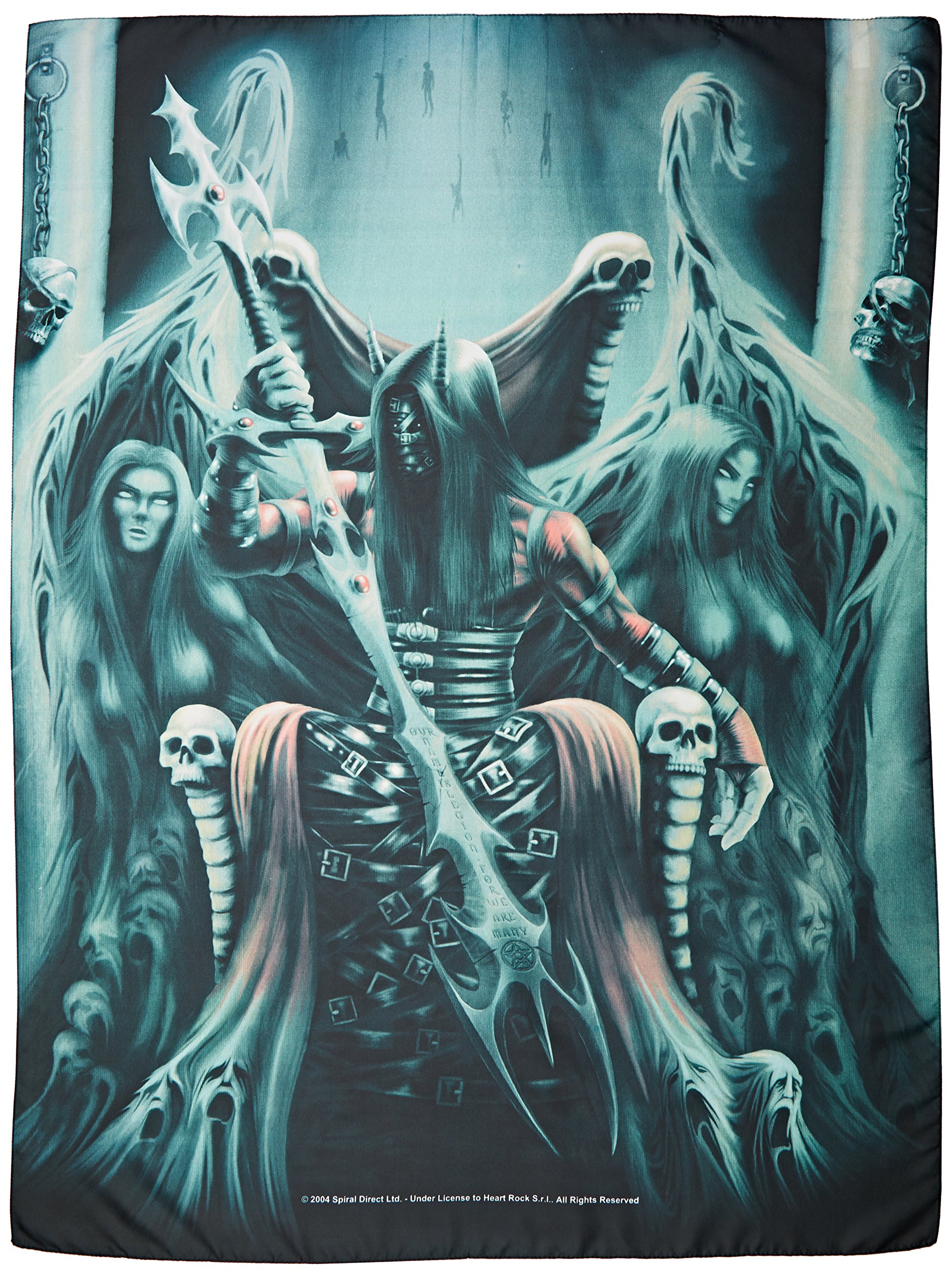 Heart Rock Flag Original Spiral Collection Infernal Lord, Fabric, Multicoloured, 110 x 75 x 0.1 cm