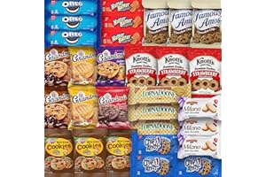 Cookies Variety Pack - 30 Assorted Cookies & Snacks Variety Pack for Adults & Kids - College Care Package - Cookies Lovers Gift - Snack Box Variety Pack Cookie Assortment Gift Basket by Stuff Your Sack