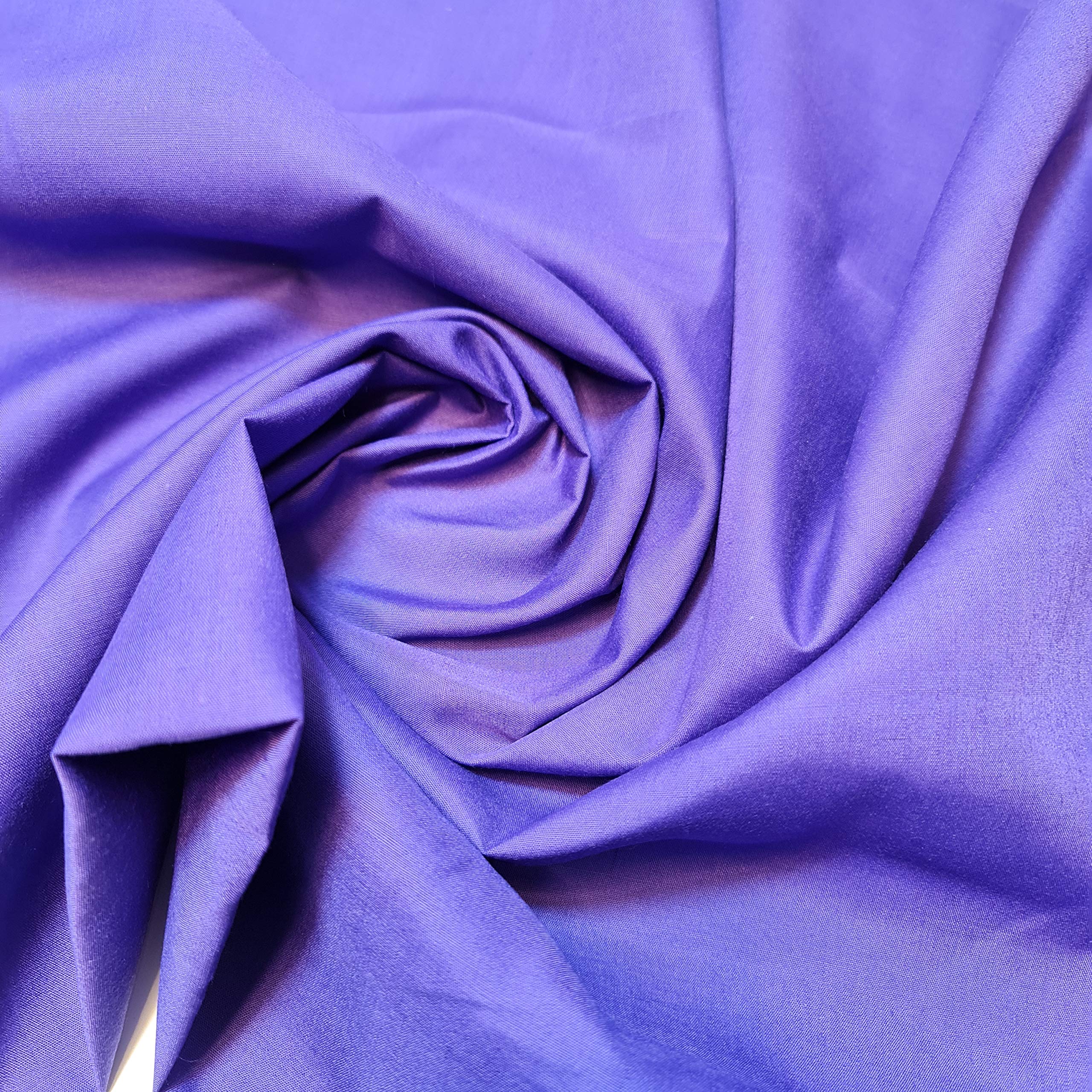 Textile Station Plain/Solid Dyed Polyester Polycotton Dress Craft Fabric Material 44" - 112 cm Wide Sold As 1 Meter Pre - Cut Lengths (Available in 42 Colours) (Purple, 10 Meter)