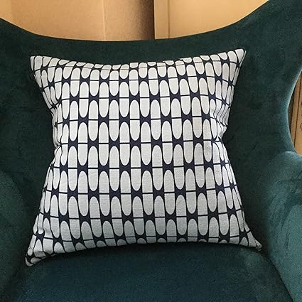 Mustydf Cloud 9 Navy Blue And Light Blue Pillow Cover Blue Ikat